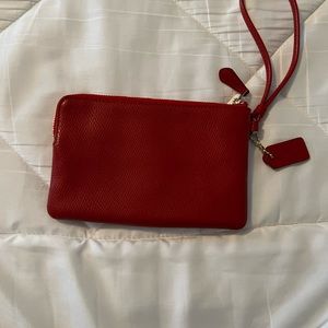 Red coach wristlet